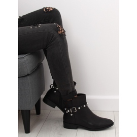 Stivaletti Chelsea neri con perle 8996 Black nero 1