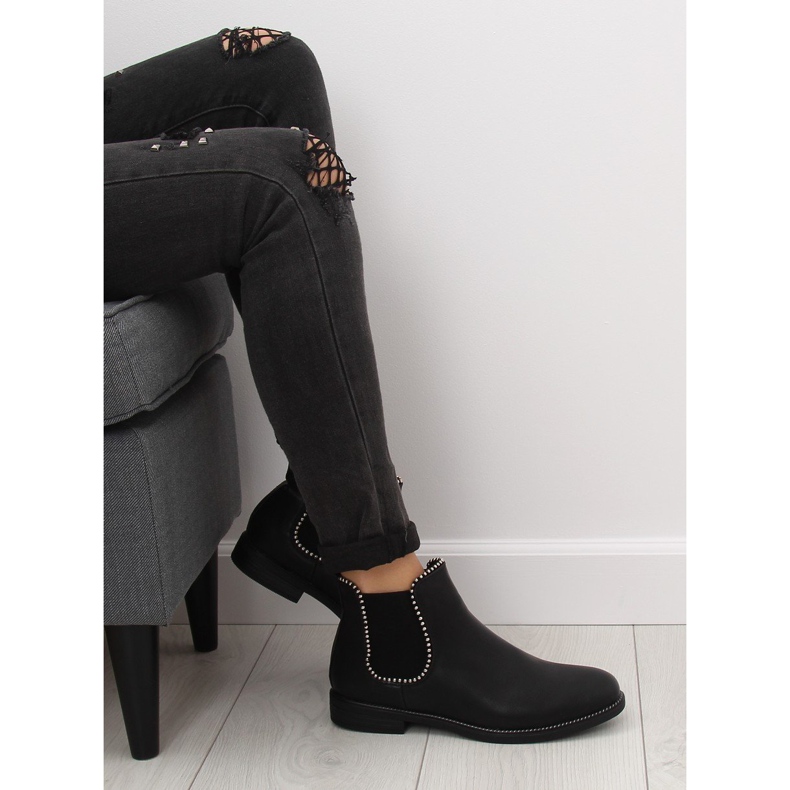 Stivaletti Chelsea neri da donna 1003-PA Black nero 2