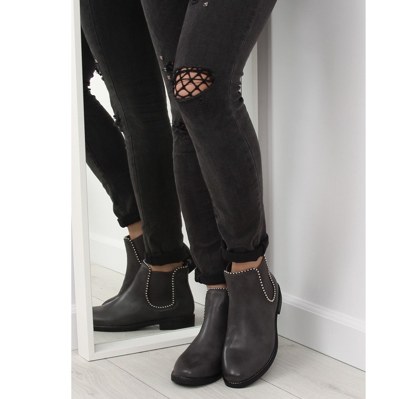 Stivaletti Chelsea grigi da donna 1003-PA Grigio 1