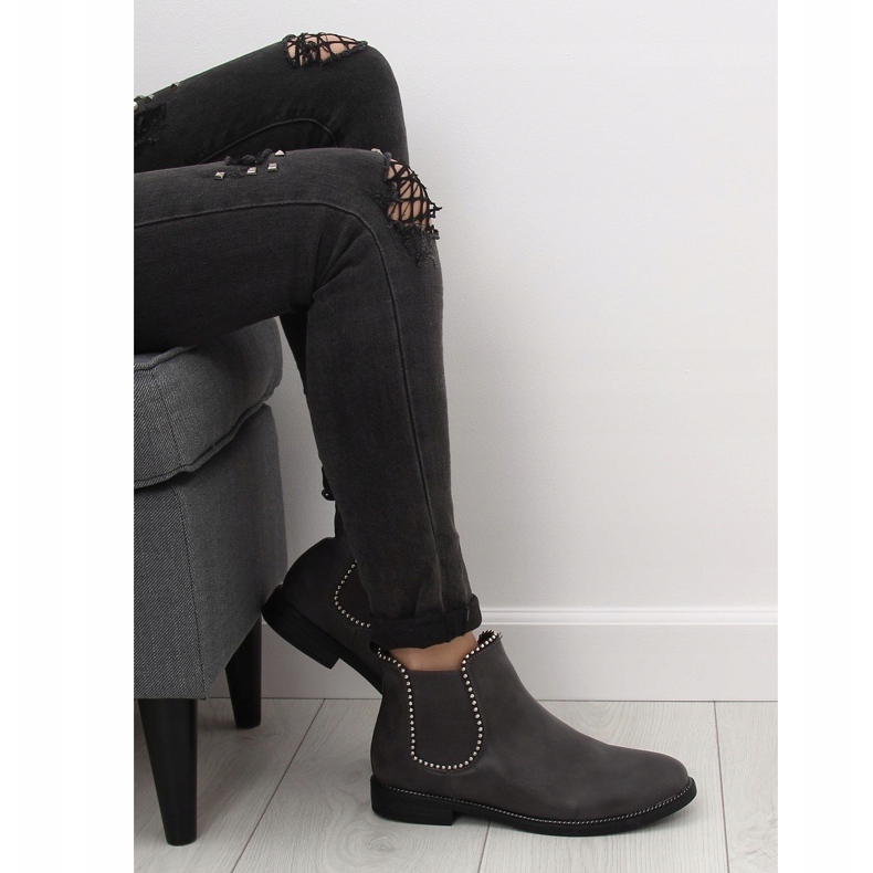 Stivaletti Chelsea grigi da donna 1003-PA Grigio 2