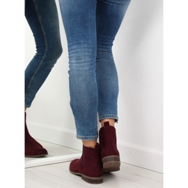 Stivaletti Chelsea marrone da donna LJ111 roso rosso 1