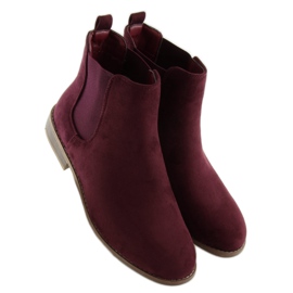 Stivaletti Chelsea marrone da donna LJ111 roso rosso 2