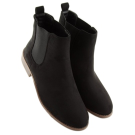 Stivaletti Chelsea neri da donna LJ111 Nero 2