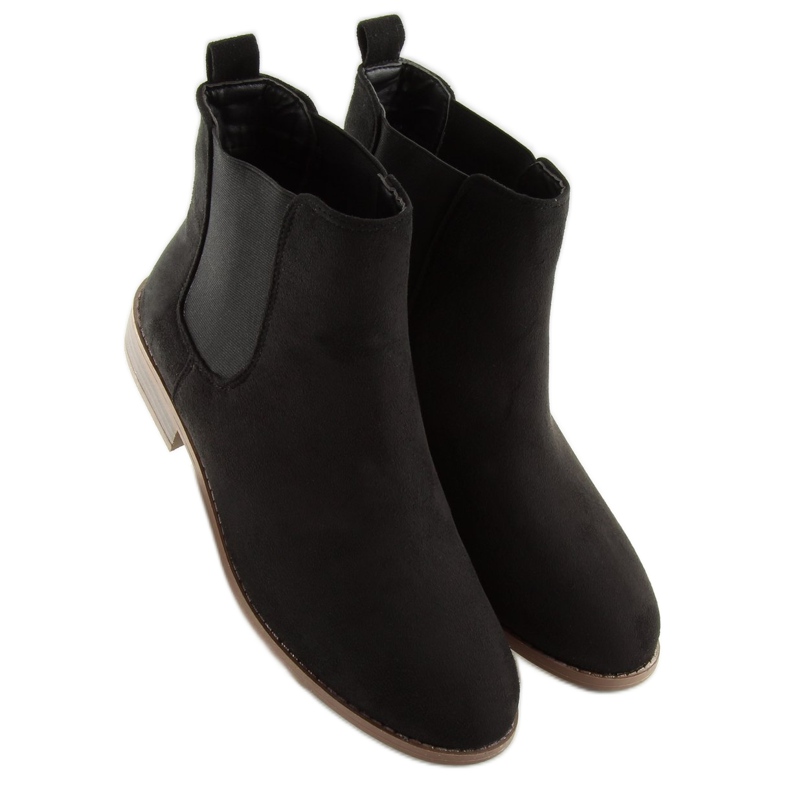 Stivaletti Chelsea neri da donna LJ111 Nero 2