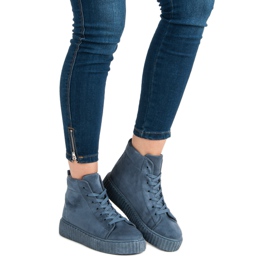 Wilady Sneakers sopra la caviglia blu 1