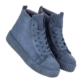 Wilady Sneakers sopra la caviglia blu 2
