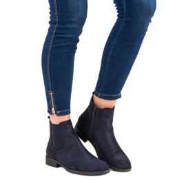 Stivaletti Chelsea in pelle scamosciata blu 2