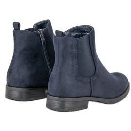 Stivaletti Chelsea in pelle scamosciata blu 1