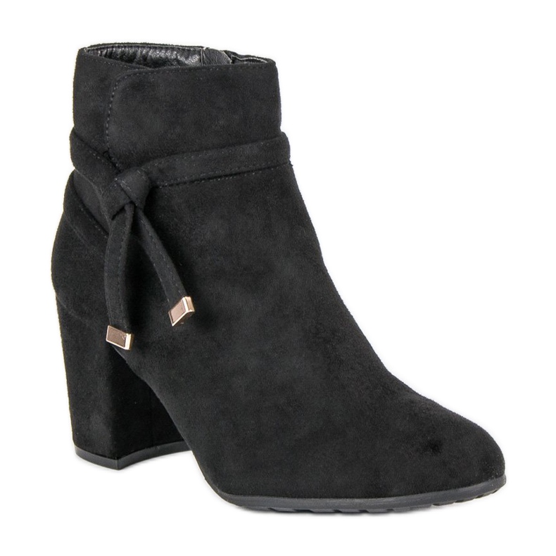 Stivaletti in camoscio nero 1