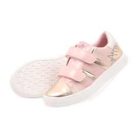 American Club Sneakers, scarpe sportive americane 16699 rosa giallo 4