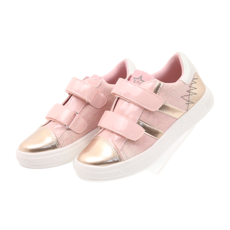 American Club Sneakers, scarpe sportive americane 16699 rosa giallo 3