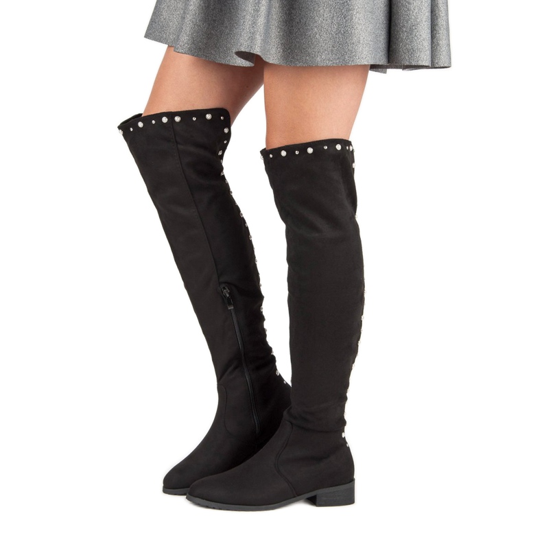 Cm Paris Stivali alti con perline nero 2