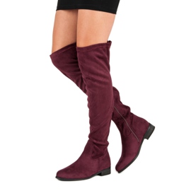 Cm Paris Stivaletti classici in pelle scamosciata multicolore rosso 1