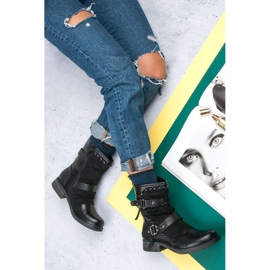 Queentina Stivali piatti rock nero 1