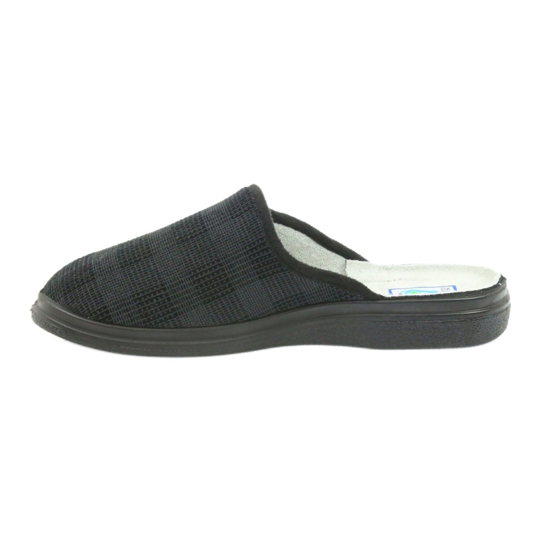 Scarpe da uomo Befado 125m pantofole, pantofole per la salute nero grigio 2