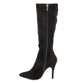 Cm Paris Stivali sexy su un tacco alto nero 2