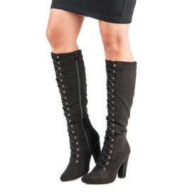 Cm Paris Stivali stringati nero 1