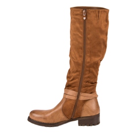 Super Me Stivali da equitazione cammello marrone 1