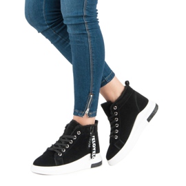 Calde scarpe da ginnastica nere nero 1