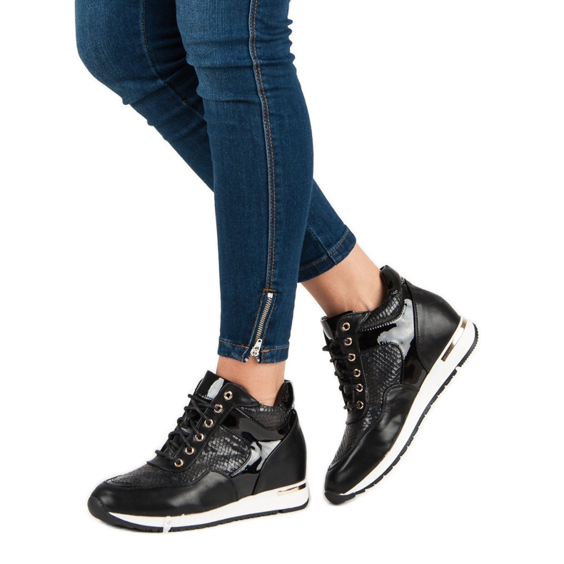 J. Star Sneakers con lacci nero 1