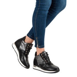 J. Star Sneakers sportive con zeppa nero 1