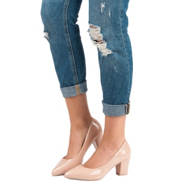 Décolleté classiche laccate marrone 1