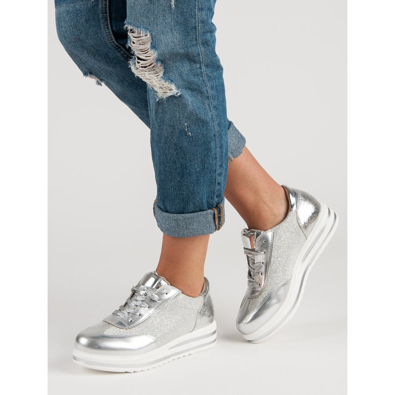 Fama Scarpe da ginnastica alla moda grigio 2