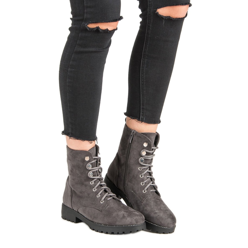 Seastar Trapper in pelle scamosciata grigio 1