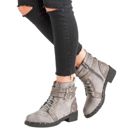 Clowse Stivali da lavoro alla moda grigio 2