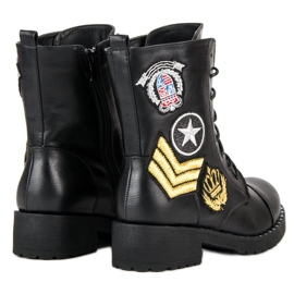 Diamantique Stivali militari neri nero 2