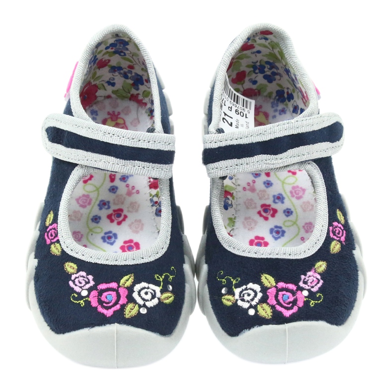 Befado scarpe per bambini ballerine pantofole 109P170 grigio blu navy 4