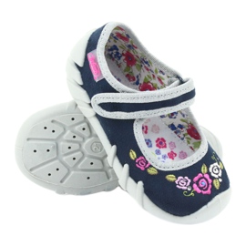 Befado scarpe per bambini ballerine pantofole 109P170 grigio blu navy 3