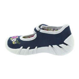 Befado scarpe per bambini ballerine pantofole 109P170 grigio blu navy 2