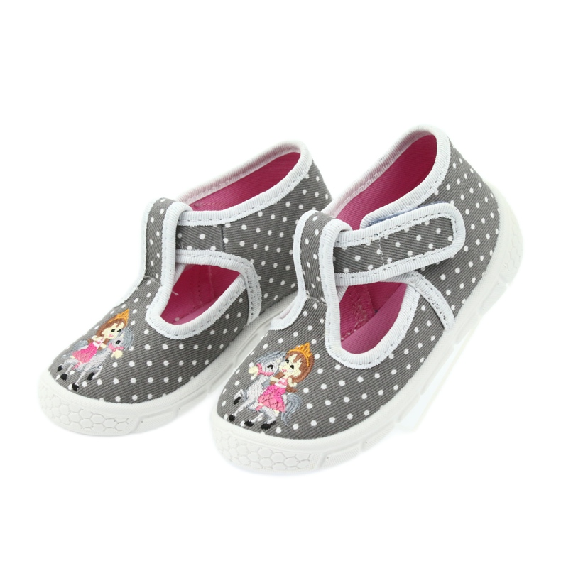 Scarpe per bambini Befado miele pu 531P006 bianca grigio 4