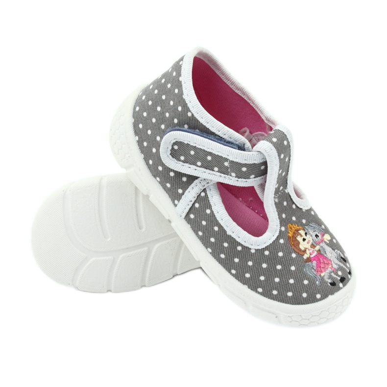 Scarpe per bambini Befado miele pu 531P006 bianco grigio 3