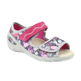 Befado scarpe per bambini sandali soletta in pelle 433X029 viola grigio rosa 1