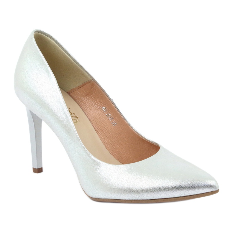Espinto Pompe in pelle da donna Silver Metallic 456/166 d'argento 1