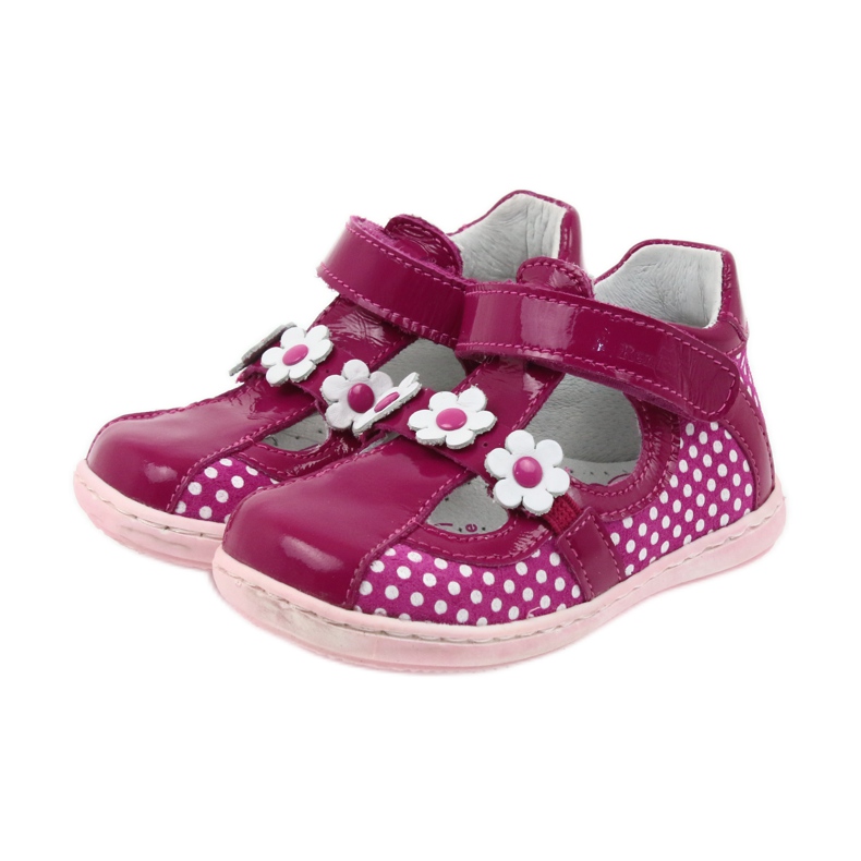 Ballerine a pois con fiori Ren But 267 rosa bianco 3