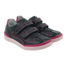 Scarpe brogue per bambini Ren But 3193 blu navy multicolore rosa 3