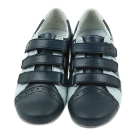 Scarpe in pelle Mido in pelle per velcro blu navy mido 4