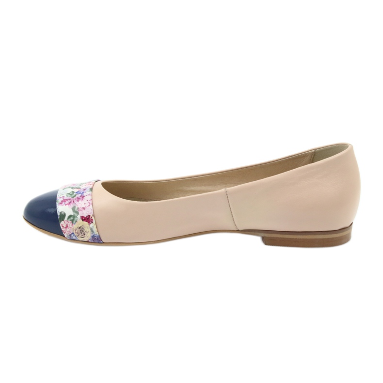 Ballerine da donna fiori Edeo 1905 beige marrone blu multicolore rosso 2
