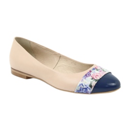 Ballerine da donna fiori Edeo 1905 beige marrone blu multicolore rosso 1
