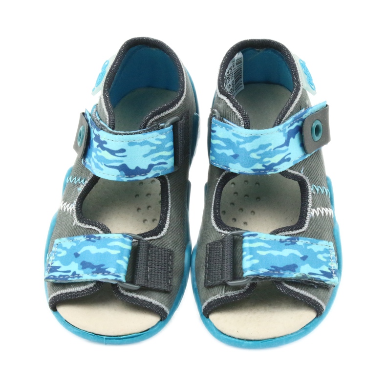 Befado scarpe per bambini sandali con inserto in pelle 350P062 blu grigio 4