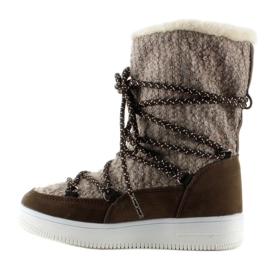 Stivali da neve per bambini eskimoski k1646102 Taupe marrone 1