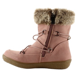 Stivaletti da bambino con pelliccia K1647201 Rose rosa 1