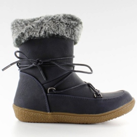 Stivaletti da bambino con pelliccia K1647201 Marino blu navy 1
