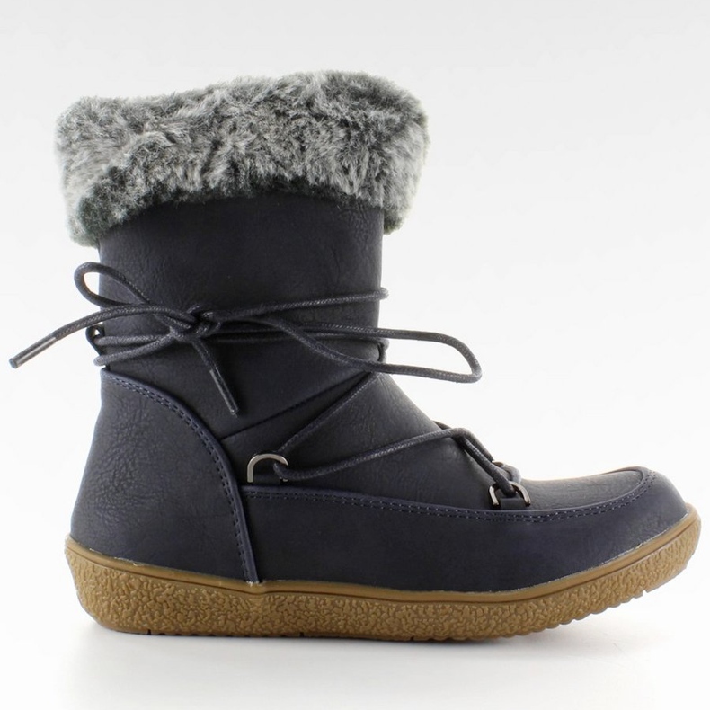 Stivaletti da bambino con pelliccia K1647201 Marino blu navy 1