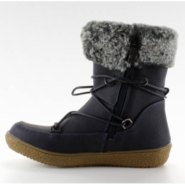 Stivaletti da bambino con pelliccia K1647201 Marino blu navy 2