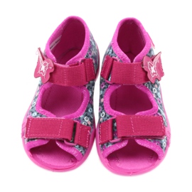 Befado scarpe per bambini pantofole sandali 242p072 grigio multicolore rosa 4