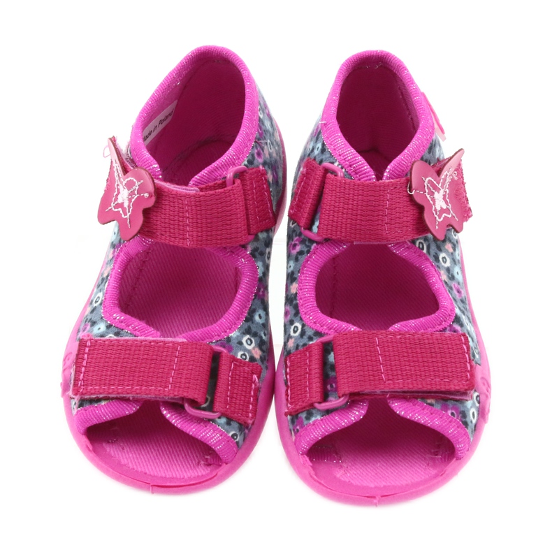 Befado scarpe per bambini pantofole sandali 242p072 grigio multicolore rosa 4